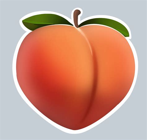 Peach Emoji Sticker - Etsy