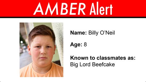 Probably Unnecessary: This Amber Alert Mentions That The Missing Kid’s ...