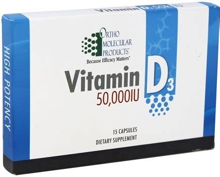 Vitamin D-3 50,000IU (15ct blister pack) by Orthomolecular - IPM Supplements