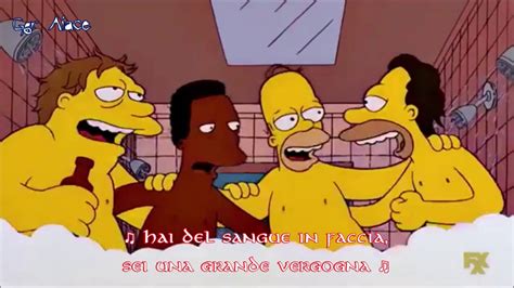 [I Simpson] Homer, Barney, Lenny and Carl - We Are the Champions + We Will Rock You (Sub Ita ...