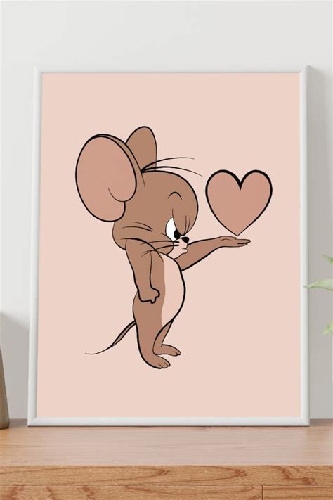 Cartoon Jerry Mouse Nursery Printable Wall Art, Tom and Jerry Mouse, 90 ...