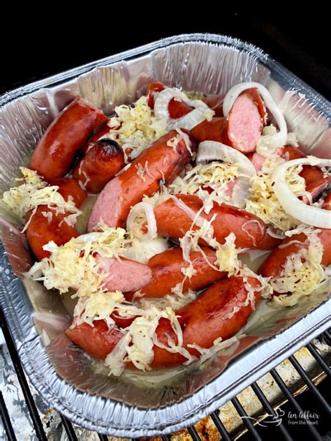 Grilled Polish Sausage & Sauerkraut a cookout family favorite!