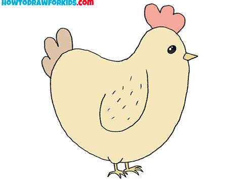 How to Draw a Hen - Easy Drawing Tutorial For Kids