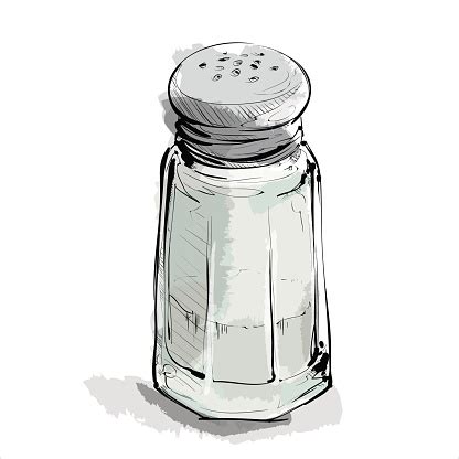 Hand Draw Of Salt Shaker Stock Illustration - Download Image Now - iStock