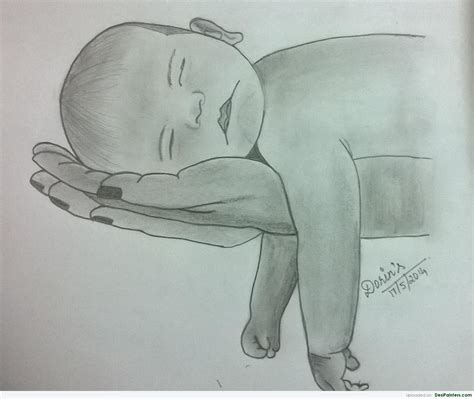 Baby Pencil Drawing at GetDrawings | Free download