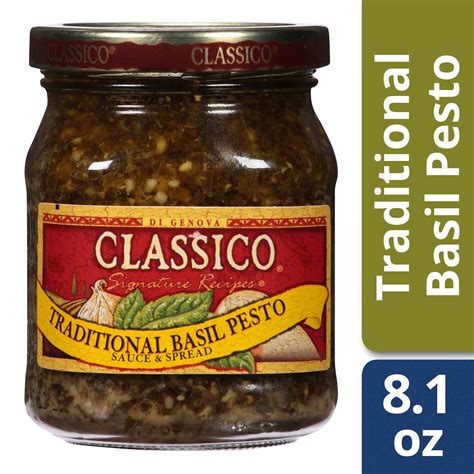 Classico Traditional Basil Pesto Sauce and Spread, 8.1 oz Jar - Walmart.com