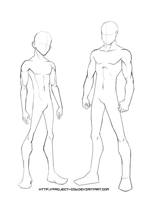 Male body drawing, Body drawing, Body template