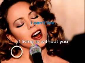 WITHOUT YOU - MARIAH CAREY - KARAOKE - YouTube