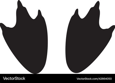 Penguin feet black and white Royalty Free Vector Image