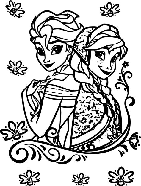 Ana And Elsa Coloring Page at GetColorings.com | Free printable colorings pages to print and color