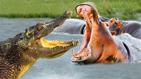 Crocodile vs Hippo and The Unexpected Ending | Poor Crocodile - YouTube