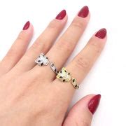 KIKICHIC | NYC | CZ Pave Diamonds Black Eyes Panther Ring Adjustable available in 14k Gold and ...