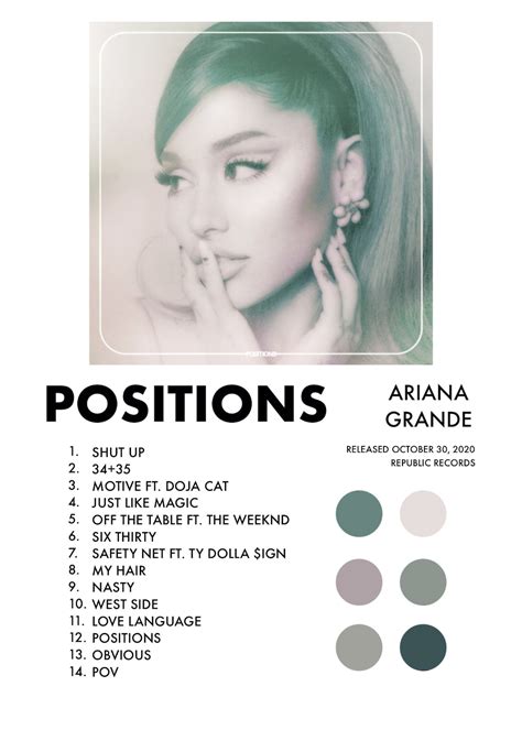 Ariana Grande Positions Album Art with Circle colors | Etsy