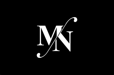 MN Monogram Logo design By Vectorseller | TheHungryJPEG.com