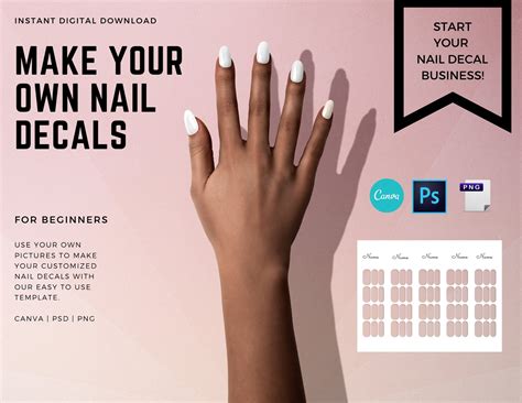 Digital Waterslide Nail Decalstemplates Instant Download Includes 1 ...