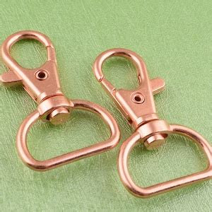 Swivel Lobster Clasps Rose Gold Push Gate Hook Metal Swivel - Etsy