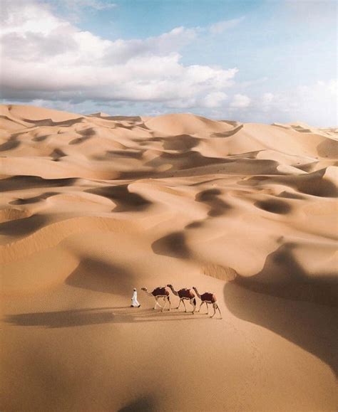 Sand dunes in the Rub' al Khali desert, also known as The Empty Quarter ...