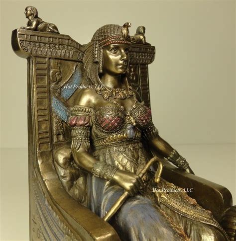 EGYPTIAN QUEEN CLEOPATRA on Throne Statue / Sculpture Cold Cast Bronze * egypt | eBay