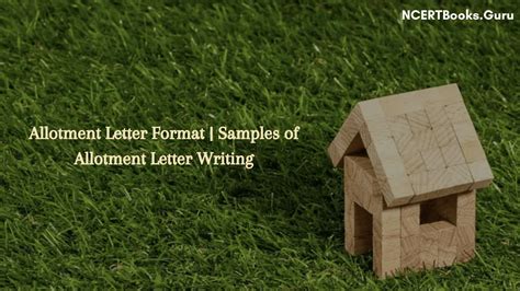 Allotment Letter Writing Guidelines | Format & Samples of Allotment Letter
