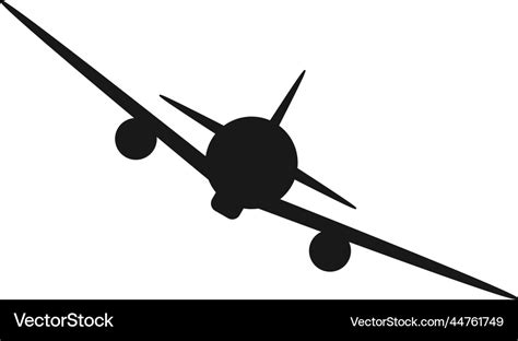 Black plane silhouette airplane symbol flight Vector Image