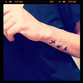 Bird Tattoo~ Trio of birds representing my family | Tatoeage