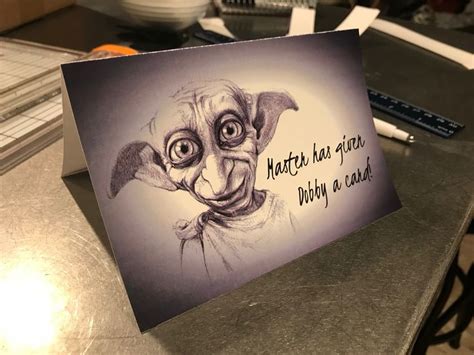 Dobby birthday card Master has given Dobby a card Happy birthday | Harry potter birthday, Dobby ...