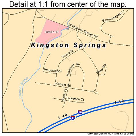 Kingston Springs Tennessee Street Map 4739660