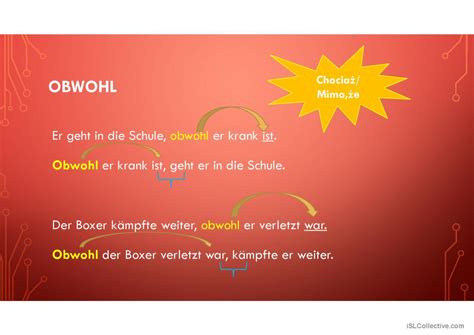 Obwohl: English ESL powerpoints