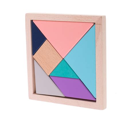 Wooden puzzle tangram blocks 7 pieces