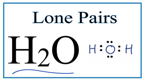 Number of Lone Pairs and Bonding Pairs for H2O (Water) - YouTube