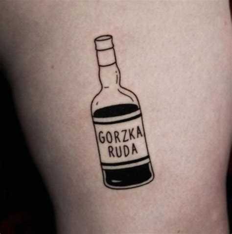 Alcohol Bottle Tattoo