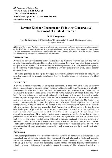 (PDF) Reverse Koebner Phenomenon Following Conservative Treatment of a ...