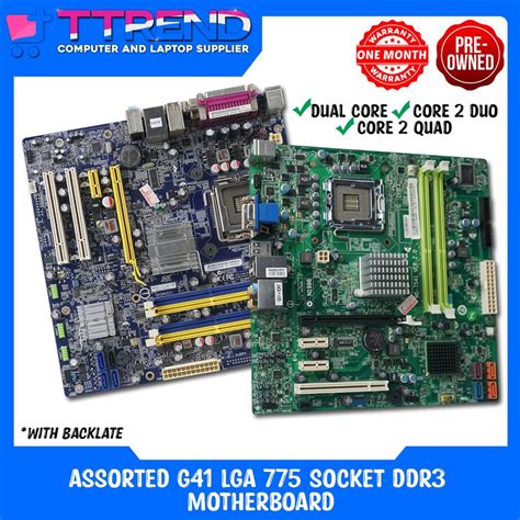 ASSORTED LGA 775 DDR3 G41 Intel MATX Motherboard for Celeron Pentium Core2duo Core2Quad | TTREND ...