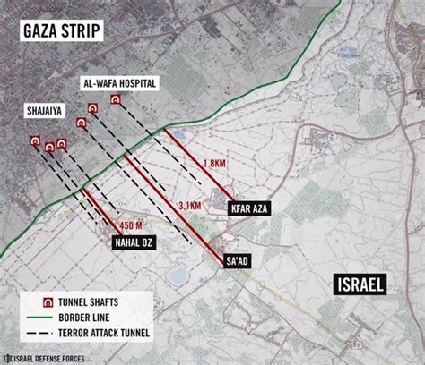 Operation Protective Edge: Map of Gaza Tunnels