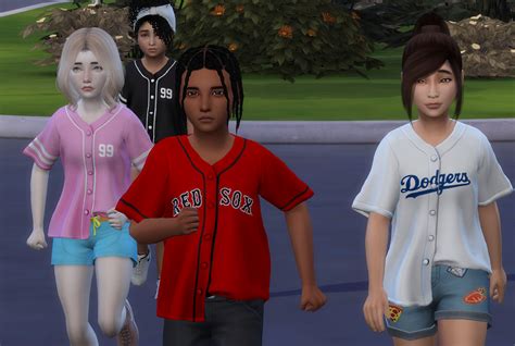 Kids Baseball Jersey for The Sims 4 | Sims 4, Sims, Kids baseball jersey