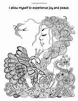 Healing My Body A Affirmations Coloring Book Transcendental  sketch template