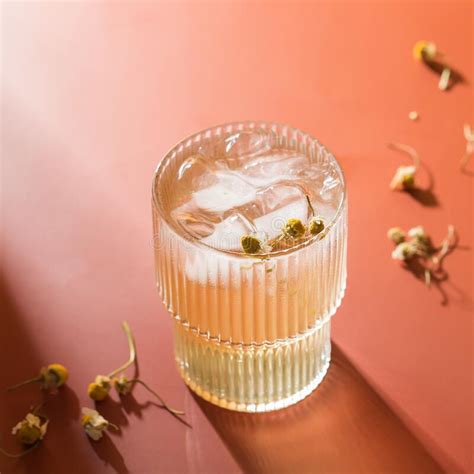 Hard Seltzer Cocktail with Chamomile and Ice Stock Photo - Image of infused, carbonated: 218256726