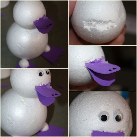 Kids Love Craft: Polystyrene / Styrofoam ball Ducks