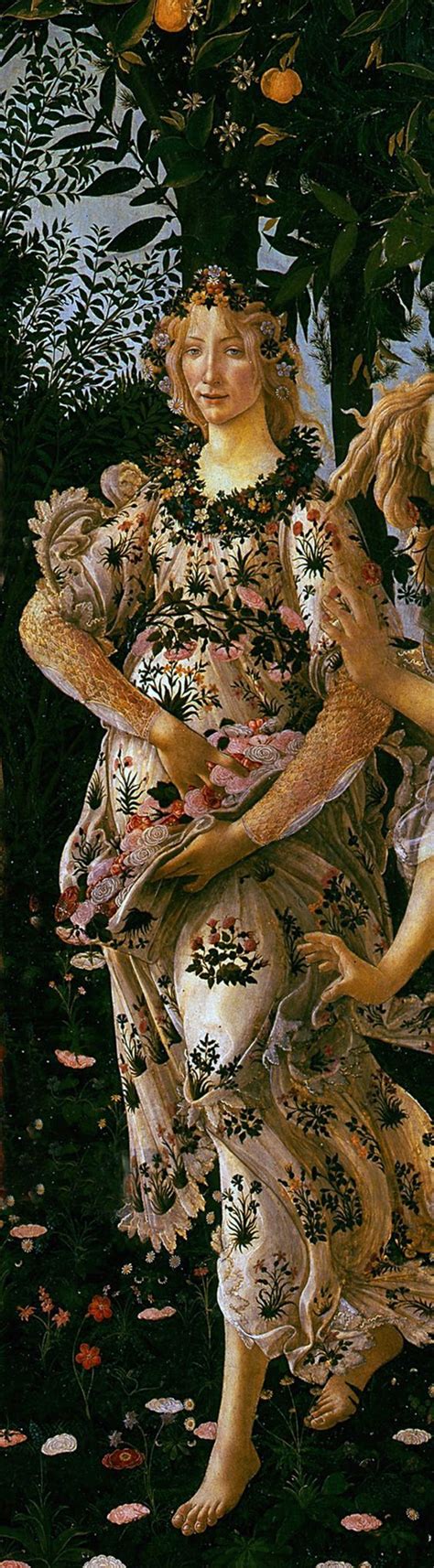 Sandro Botticelli, detail from 'La Primavera - An Allegory of Spring'' c.1482 | Arte ...