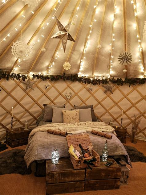 Christmas Glamping Experience | Yurt interior, Yurt, Glamping christmas