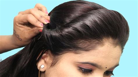 Quick and easy college/party hairstyle | Front hairstyle | Easy party hairstyle | hair style ...