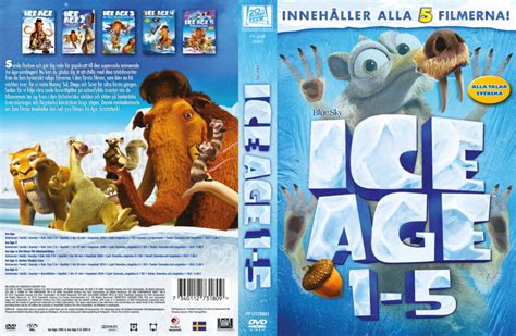 Ice Age 1-5 dvd cover (2016) R2 Swedish