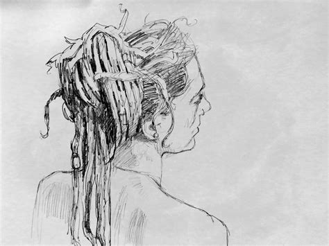 Robert Elliott -Dreadlocks - pencil | Human sketch, Art poses, Life drawing