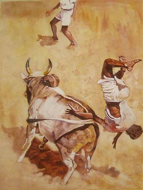 Jallikattu Painting at PaintingValley.com | Explore collection of ...