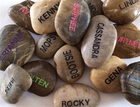 PERSONALIZED Engraved Polished Name Stones // Garden Stones // Healing ...