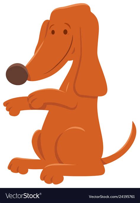 Cute brown dog cartoon animal character Royalty Free Vector