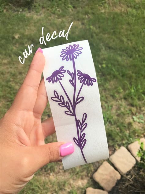 Flower car decal floral stickers window decal car | Etsy