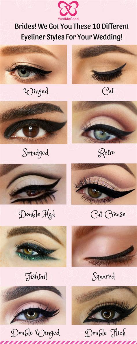 Be it a Winged or a Cat Eyeliner! We Got You These 10 Different Eyeliner Styles for Your Wedding ...