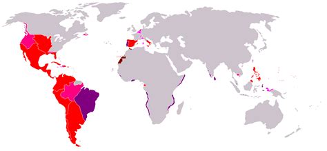 Weltkarte – Spanisches Imperium (1492 – 1975) | Weltatlas