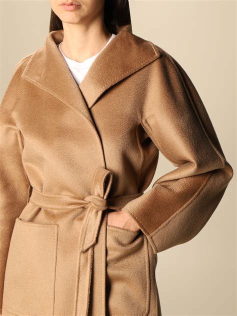 MAX MARA: Lilia cashmere coat - Camel | Coat Max Mara 10110911600 GIGLIO.COM